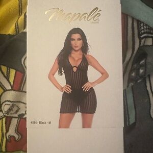 Mapalé Black Sheer Striped Chemise
